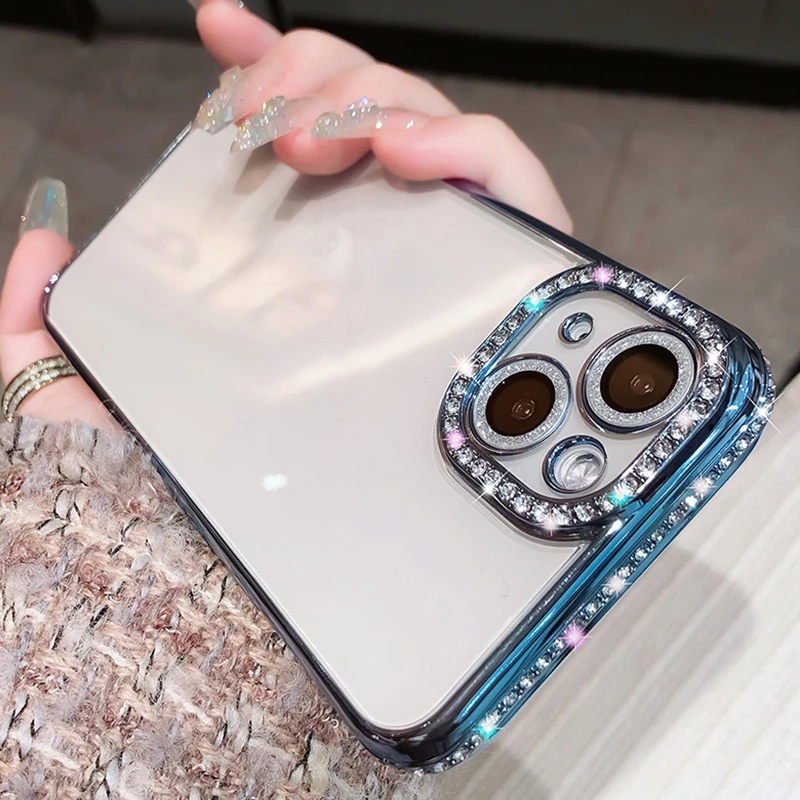 Ốp Điện Thoại Silicon Dẻo Đính Hạt Kim Cương IPhone 14 Plus 13 12 11 Pro Max 13 / 12 / 11 IPhone XR X IP XS Max 11promax