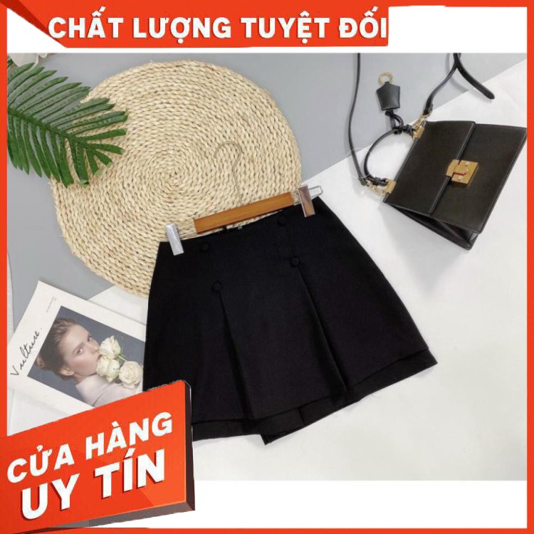 HÀNG CAO CẤP -  Quần giả váy xoè ngắn tầng phối cục có lót trong - chất vải tuyết mưa cực xinh  - Hàng Cao Cấp