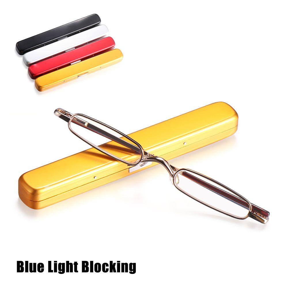 Kính Đọc Sách Mini Gọng Kim Loại 1.0~4.0 Chống Ánh Sáng Xanh