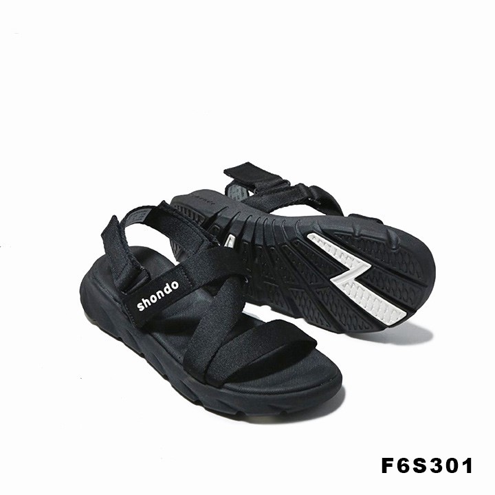 Giày sandal shondo F6 sport đen full F6S301