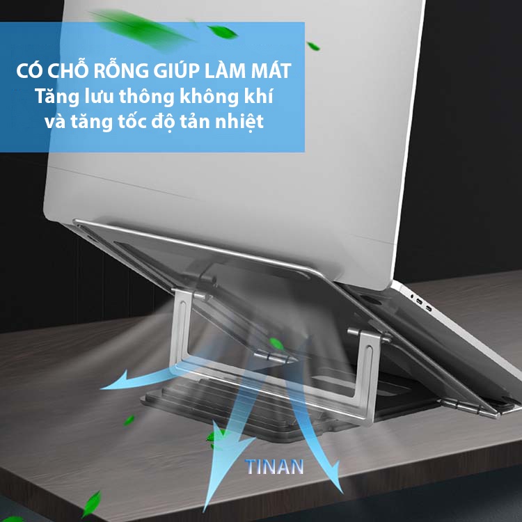 Giá Đỡ Laptop, Máy Tính Bảng, Hợp Kim Nhôm, Tản Nhiệt, Có Thể Gấp Gọn