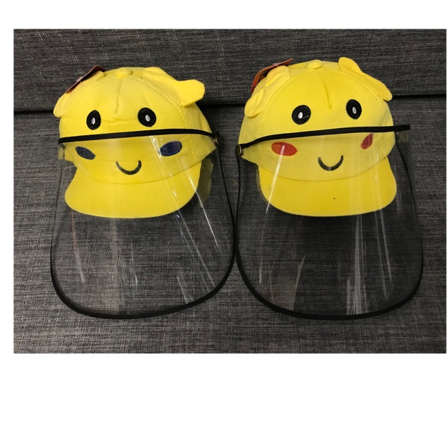 NÓN KẾT EM BÉ - pikachuuu phối kính trong bảo hộ - ngăn khói bụi