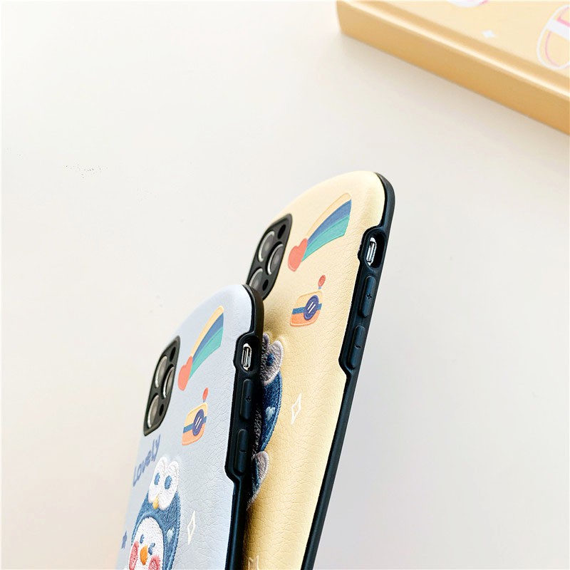 Ốp lưng iphone Vịt Béo thêu viền cong chống va đập 5/5s/6/6plus/6s/6splus/7/7plus/8/8plus/x/xs/11/12/pro/max/plus/promax | BigBuy360 - bigbuy360.vn