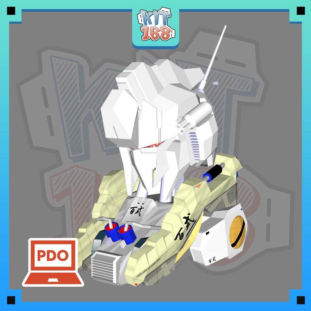 Mô hình giấy Anime Game Robot Gundam MSN-00100 Hyaku Shiki Bust
