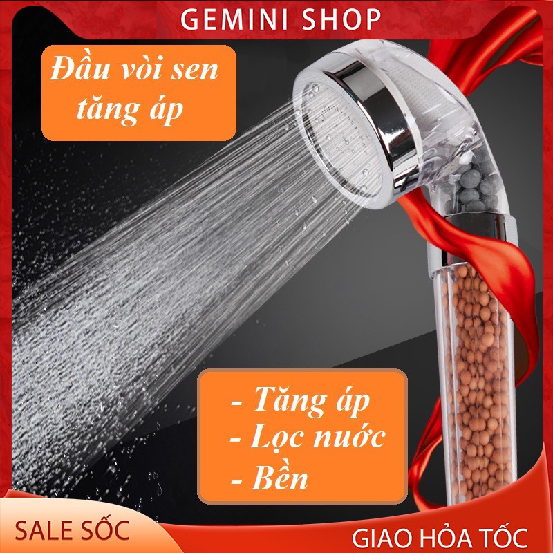 Đầu vòi hoa sen tăng áp lọc nước siêu bền 6 cm phun nước mạnh DVS1 GEMINI SHOP