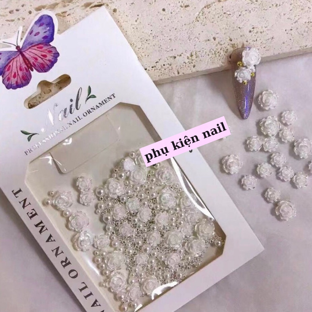 Charm nơ sét thương hiệu , Phụ Kiện Nail gắn móng