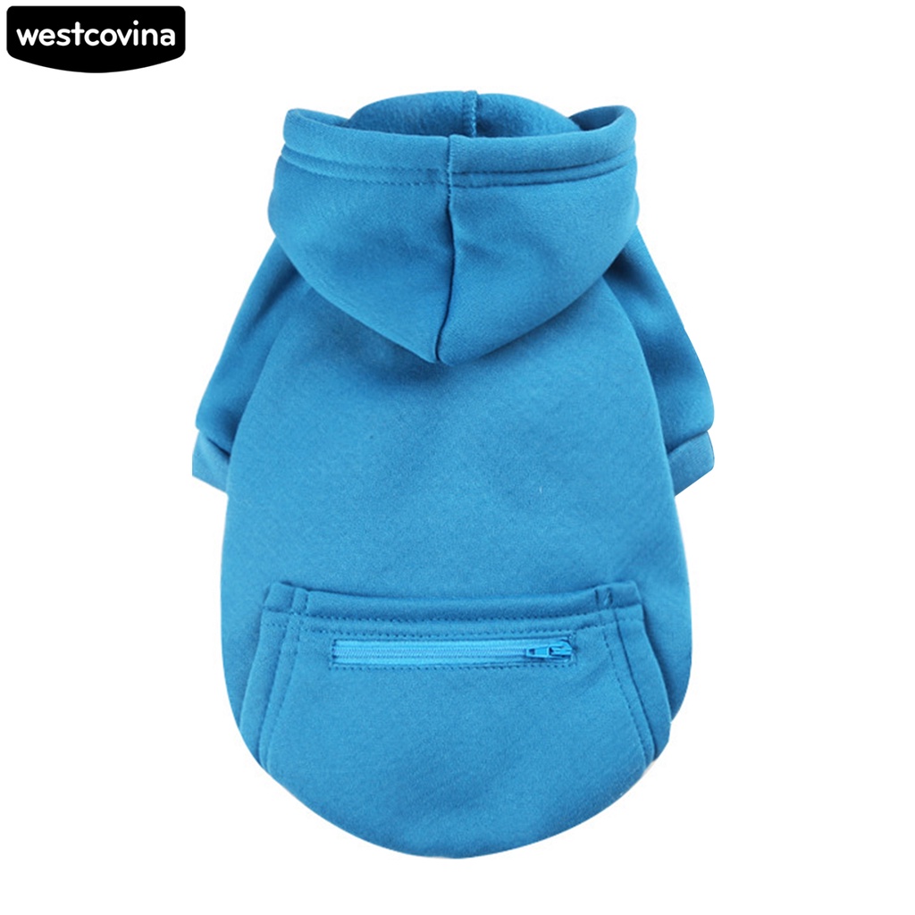 Áo Khoác Hoodie Có Túi Khóa Kéo Dễ Thương Cho Chó Cưng