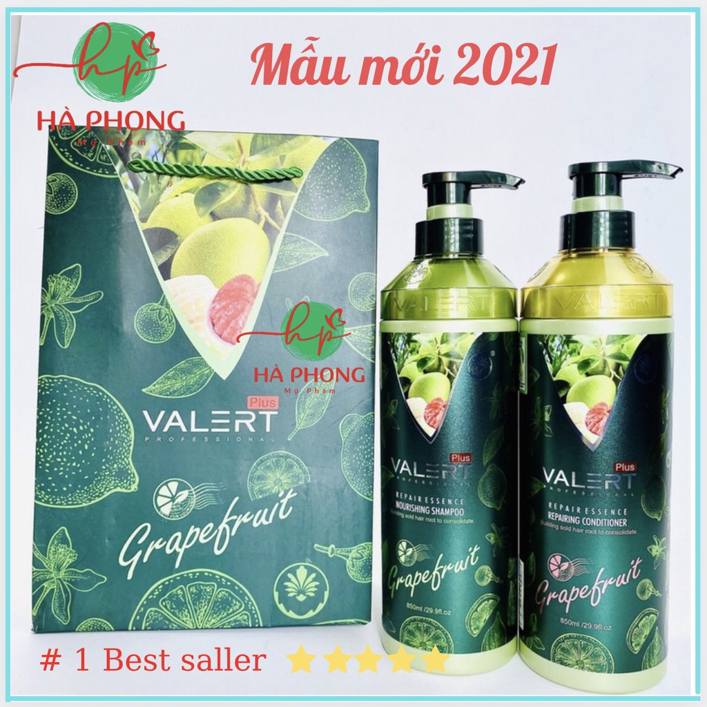 Dầu Gội Bưởi, Dầu Xả Bưởi VATERT GRAPEFRUIT PLUS Ngăn Rụng Tóc Phục Hồi Hư Tổn 850MLx2