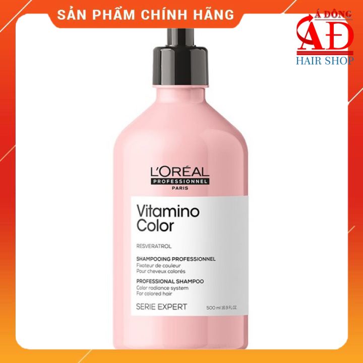 DẦU GỘI LOREAL VITAMINO COLOR RESVERATROL 2021 GIỮ MÀU TÓC NHUỘM 500ML