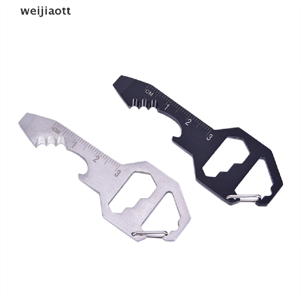 Weijiaott Outdoor Multi-function Tool Card Opener Keychain With Multi-purpose Gadgets Tool WT