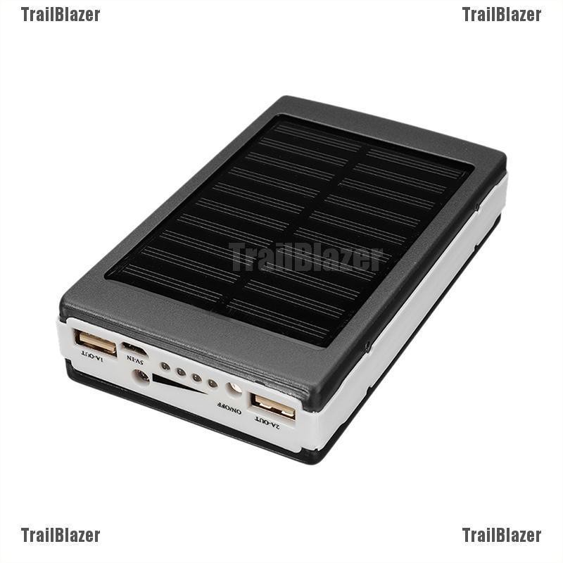 Hộp Rỗng Hai Cổng USB Có Đèn LED Năng Lượng Mặt Trời 20000mah