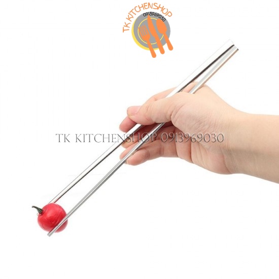 Đũa inox Hàn quốc, đũa inox thân dẹt kiểu dáng Hàn Quốc, chuyên sử dụng trong các nhà hàng quán ăn BBQ Hàn