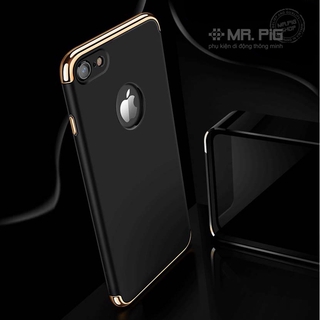 [Mã ELHAJULY giảm 6% đơn 50K] ốp lưng đen bóng mạ 2 đầu iphone 7 plus