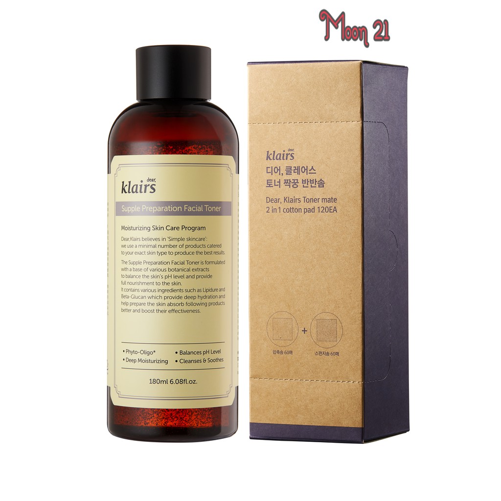 [CHÍNH HÃNG] Nước Hoa Hồng Klairs Supple Preparation Facial Toner 180ml cho Da Nhạy Cảm | BigBuy360 - bigbuy360.vn