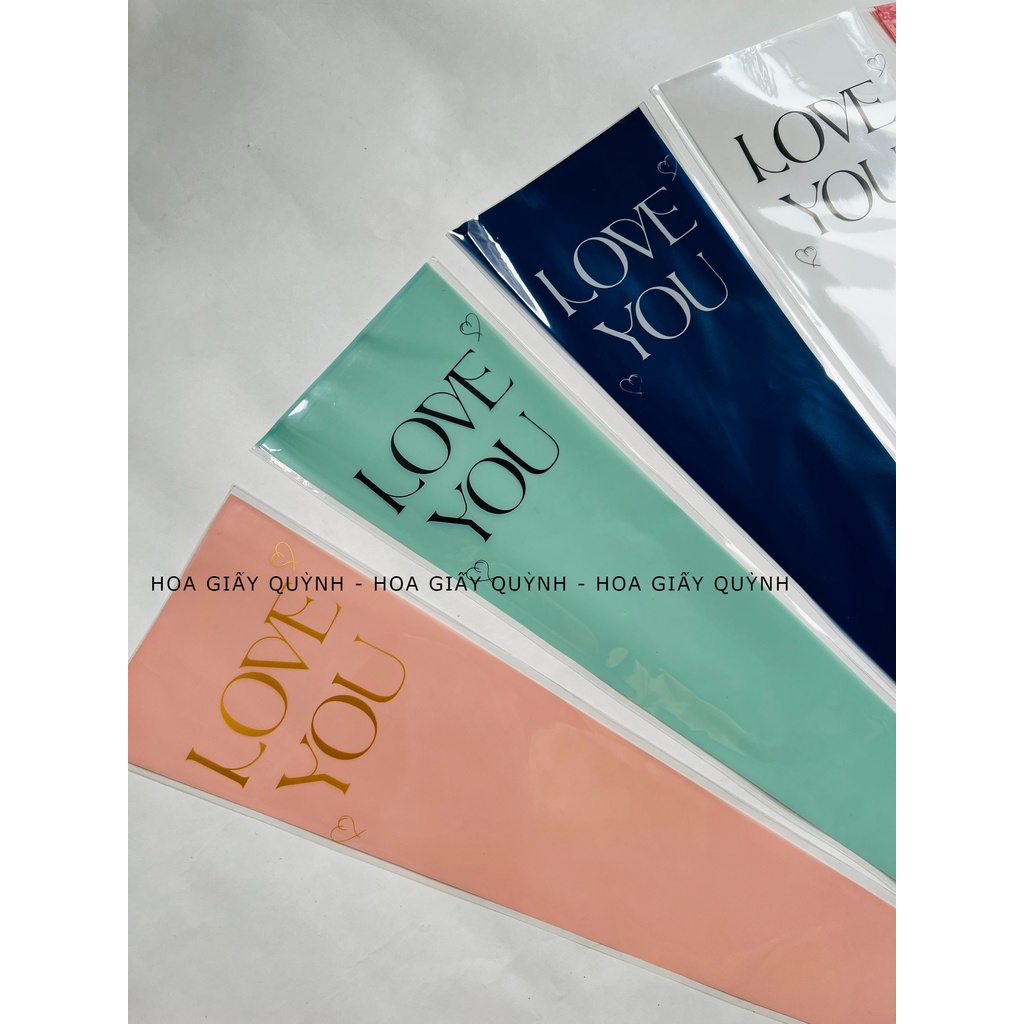 TÚI KIẾNG MÀU BÓ HOA 1 BÔNG - LOVE YOU- XẤP 50 TÚI