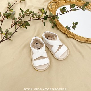 (ảnh thật) Sandal da quai chéo