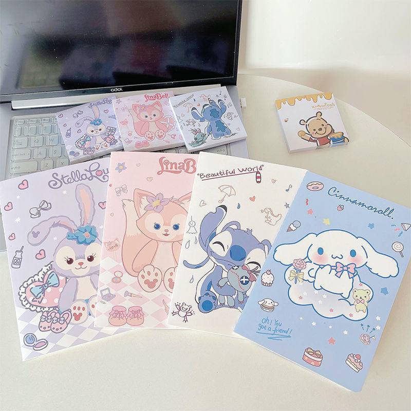⭐ iLado ⭐  sổ tay A5 linabell stitch tài khoản tay sáng tạo dễ thương vở kẻ ngang sổ ghi chép stellalou cinnamoroll notebook sổ ghi chép ngang sổ lò xo kẻ ngang marker học văn phòng phẩm sổ ghi chú sticker sổ ghi chú mini