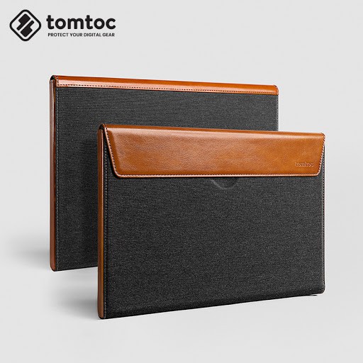 Túi chống sốc TOMTOC Premium leather cho Macbook Pro 13/15/16inch NEW Gray - (H15)