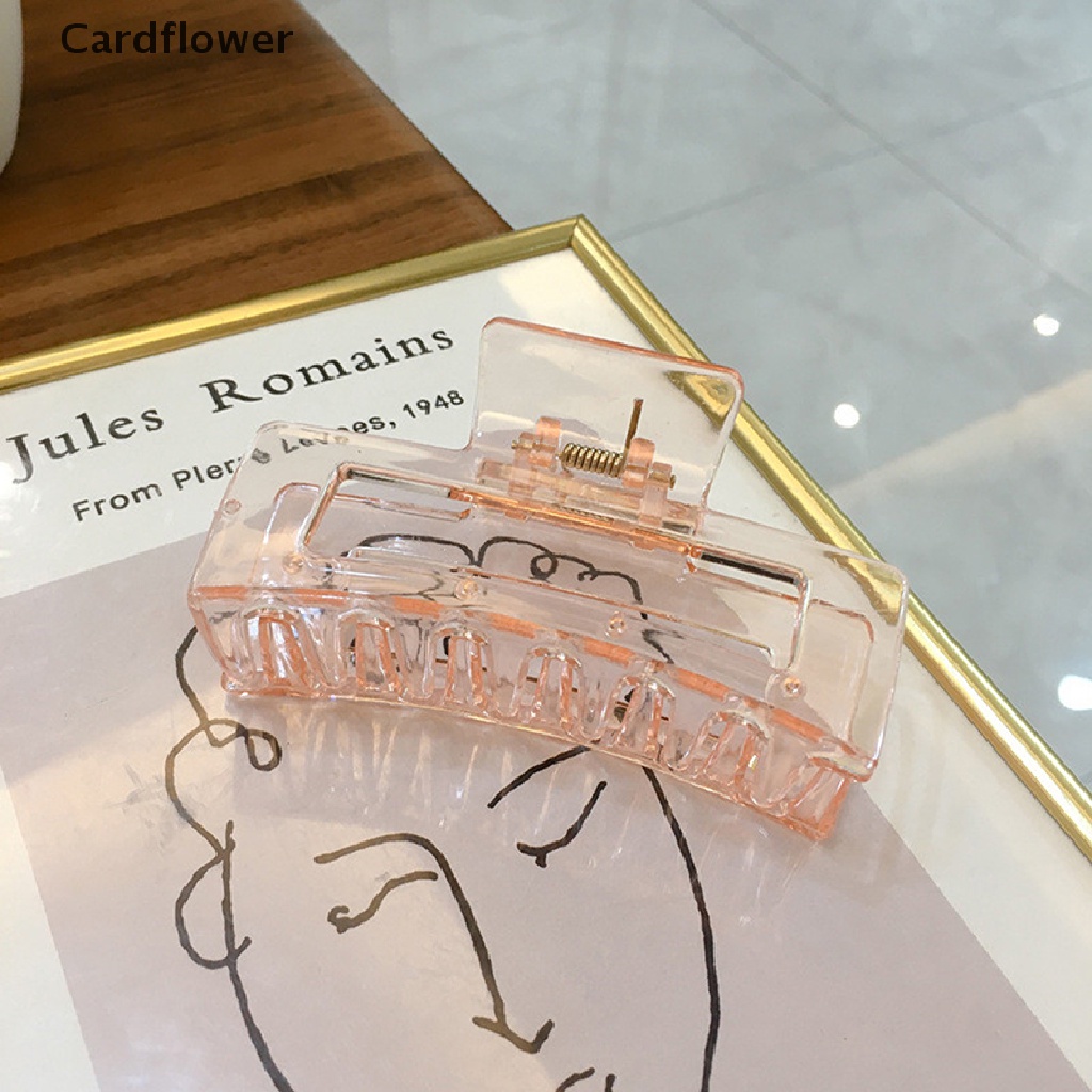 &lt; Cardflower &gt; Kẹp Tóc Càng Cua Lớn Bằng Nhựa Nhiều Màu Sắc Cho Nữ Đang Giảm Giá