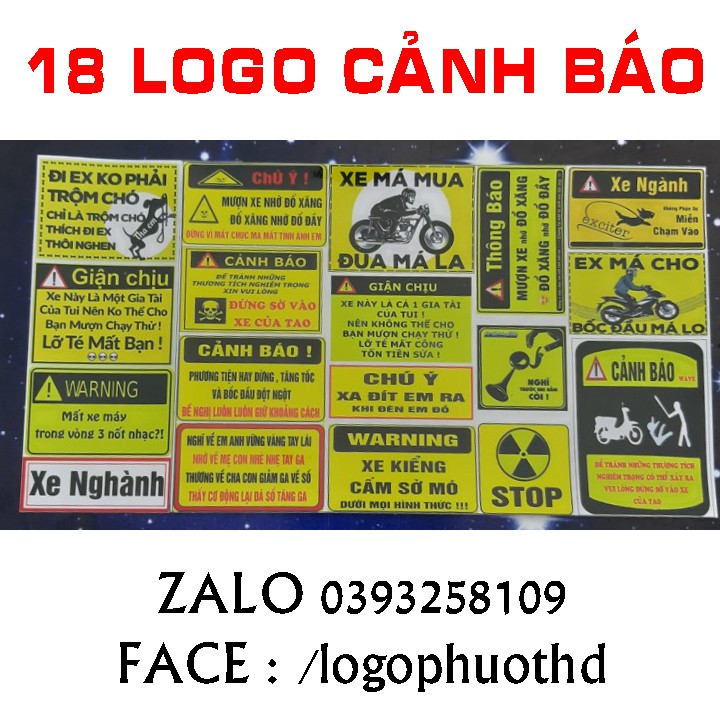 TEM CẢNH BÁO DÁN XE