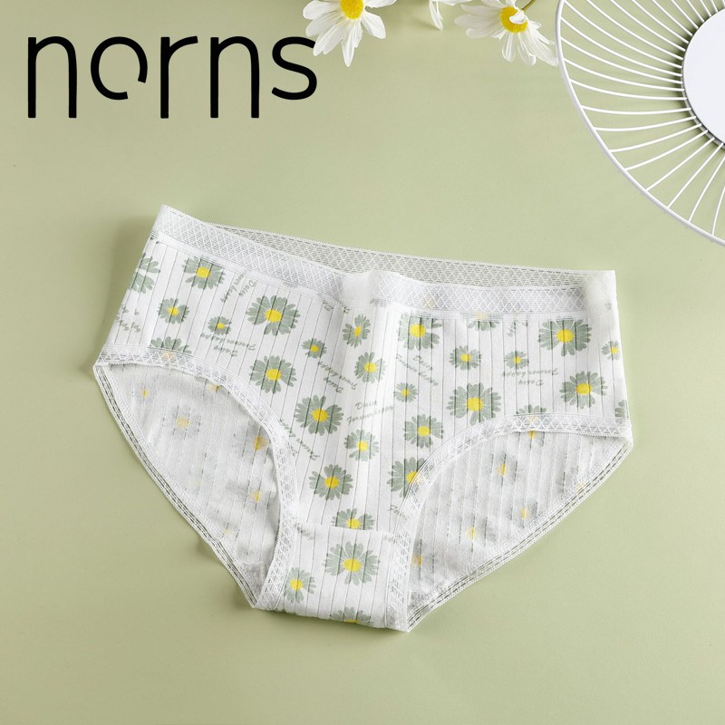 Quần lót cotton NORNS GIRL họa tiết hoa cúc xinh xắn dành cho nữ