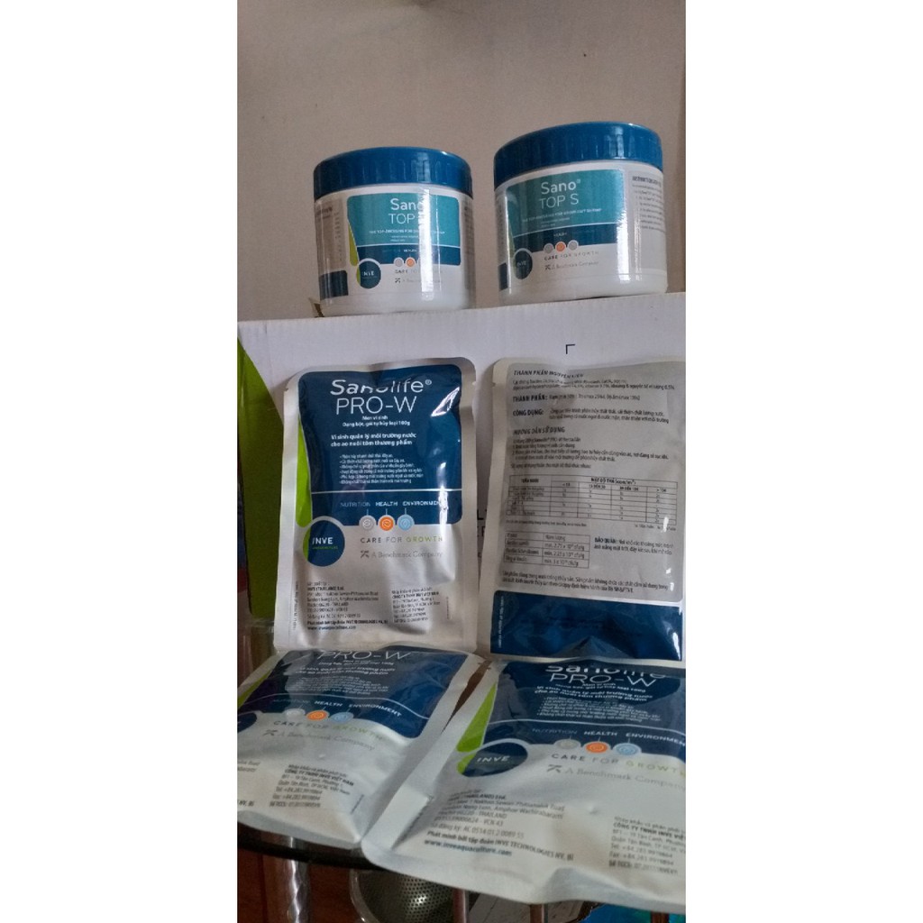Vi Sinh Xử Lý Nước- PRO-W SANO LIFE - 100G -Men vi sinh quản lý môi trường nước cho ao nuôi Tôm  Cá thương phẩm