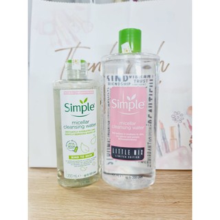 Nước Tẩy Trang Simple Kind To Kind Micellar Cleansing ( mẫu mới )  Water dành cho da hh dầu, dầu làm sạch dịu nhẹ