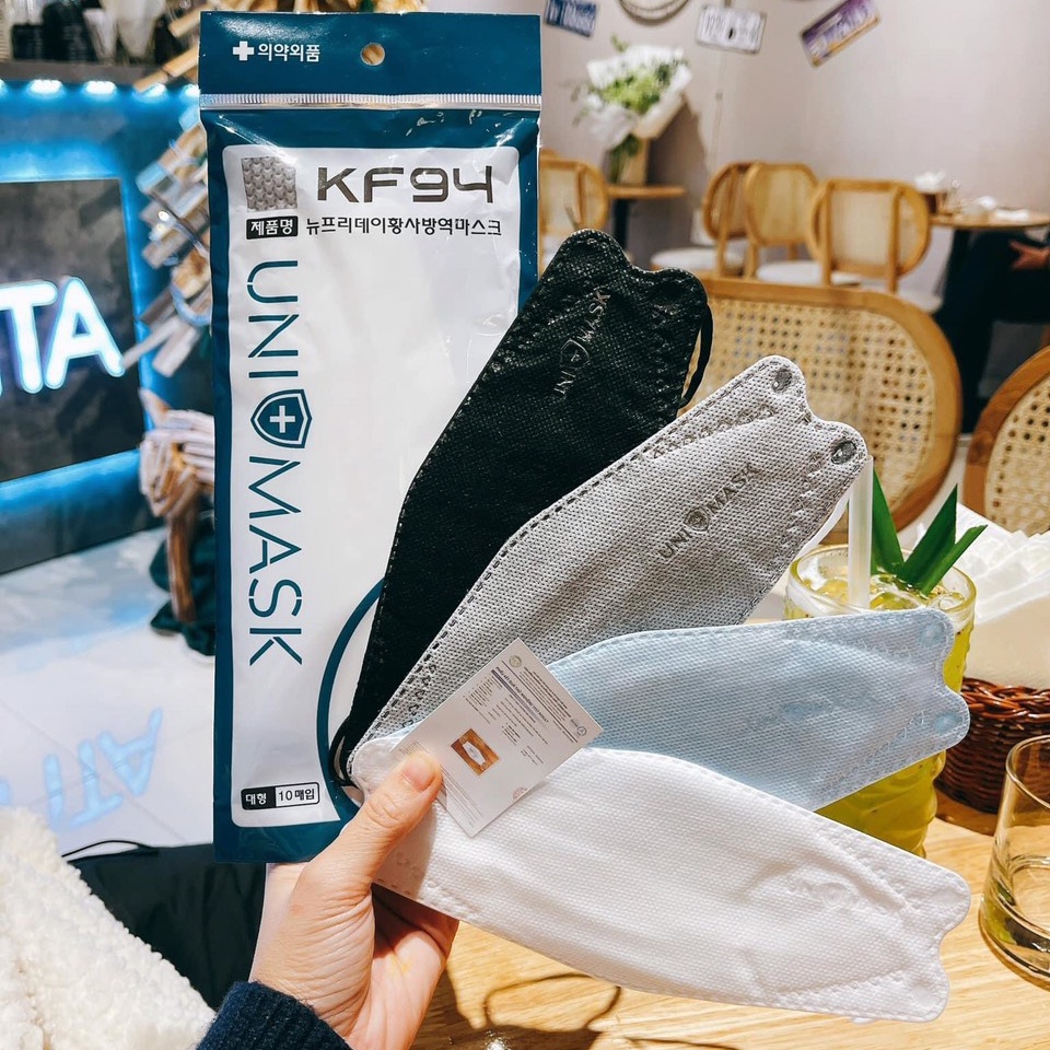 Set 50 Cái Khẩu Trang 4 Lớp KF94 Hàn Quốc - Khẩu Trang Y Tế 4D Chống Bụi Mịn, Kháng Khuẩn An Toàn