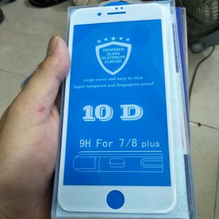 Kính cường lực full màn 10D cho iPhone 7plus/8plus