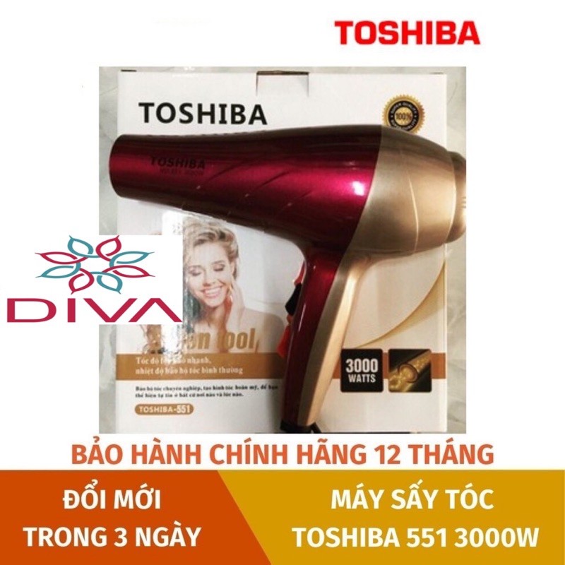[Siêu Khô] Máy Sấy Tóc Cao Cấp Toshiba 551-3000W - Siêu Bền Chất Lượng Cao