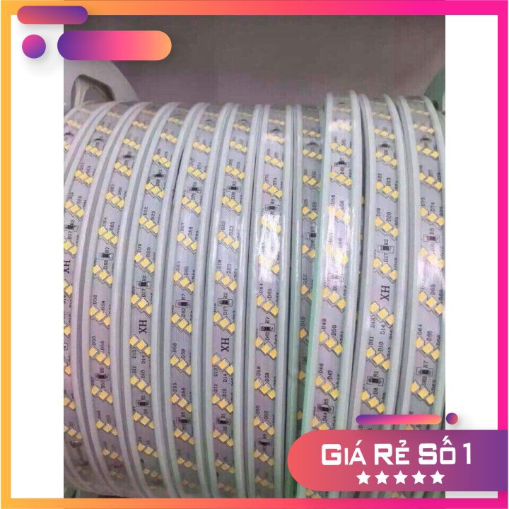 Cuộn LED 220V 100m 2835 3 hàng Dây Đồng,Led Cuộn 220V,Led Chăng Cây,Quẫn Cây
