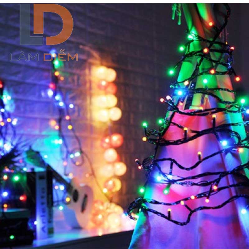 Đèn trang trí noel 50m led dây chớp nháy nhiều màu sắc dài 50m 200 bóng led (thegiodogiadung92)