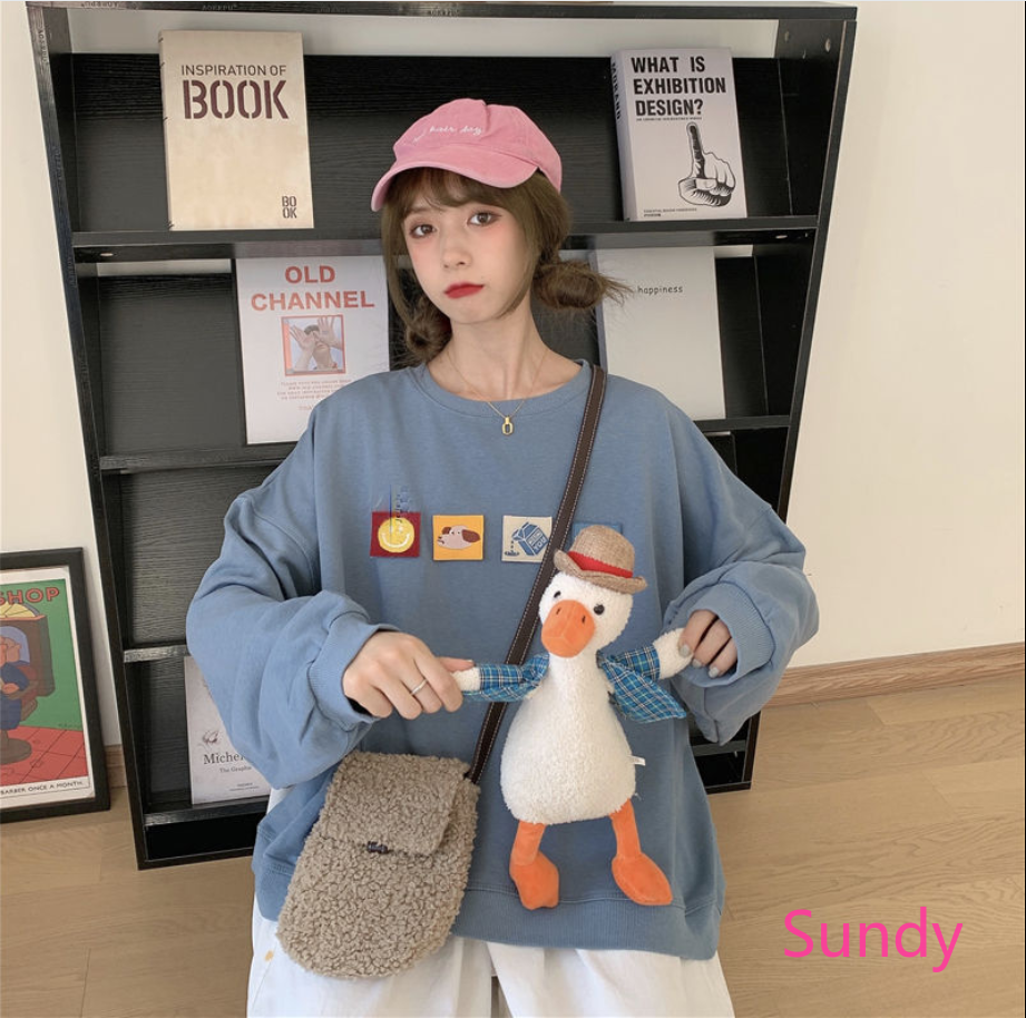 Áo Nỉ Phong Cách Nhật Bản Xinh Xắn Cho Nữ | BigBuy360 - bigbuy360.vn