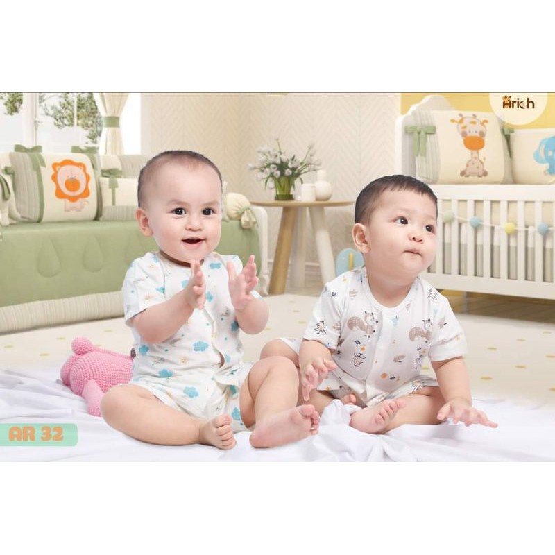 Bộ cộc tay cài thẳng Luxry-Arich vải sợi tre cao cấp