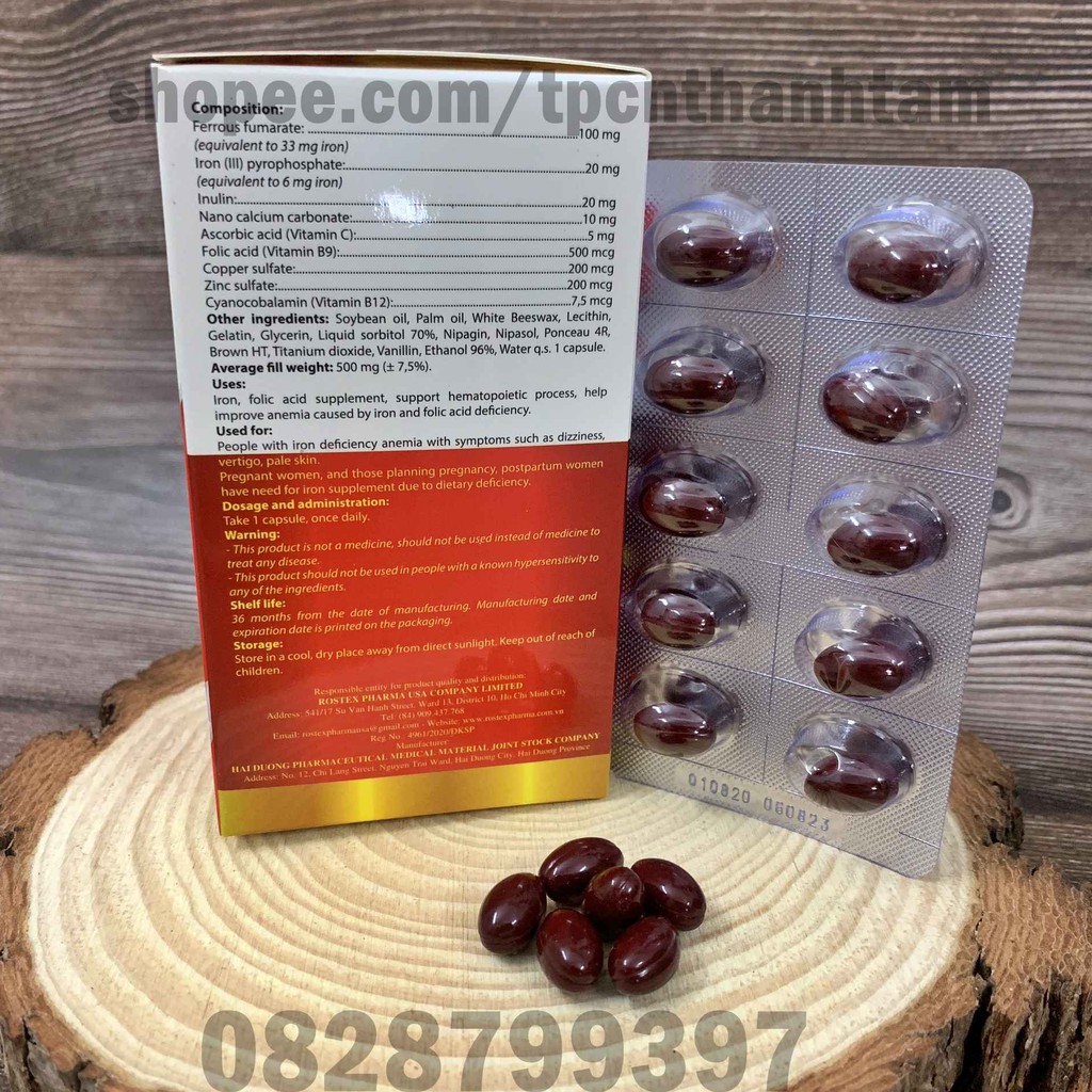 Viên uống bổ sung sắt FEVITT NANO bổ máu, cải thiện tình trạng thiếu máu - Hộp 100 viên | BigBuy360 - bigbuy360.vn