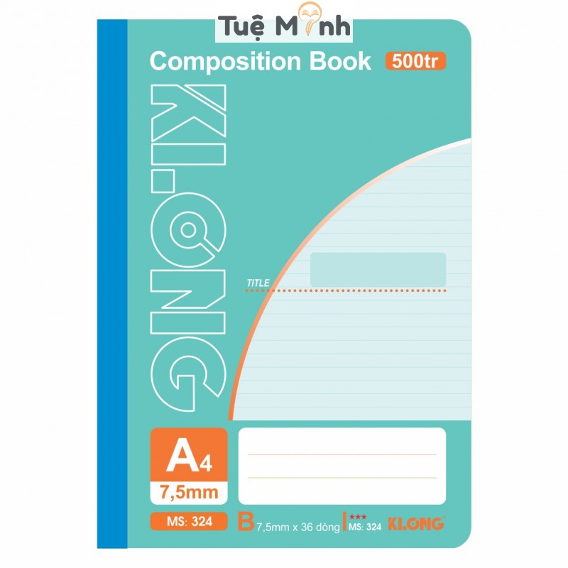 Vở Klong A4 500 trang kẻ ngang MS 324 Sổ may dán gáy Compostion Book