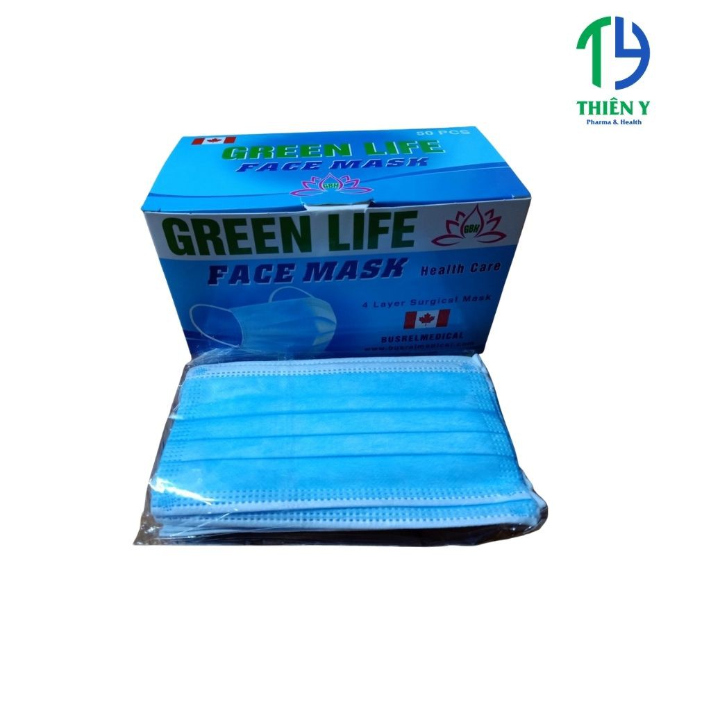 Khẩu Trang Y TẾ  4 lớp GREEN LIFE FACE MASK, 50 cái – Thiên Y Pharmacy