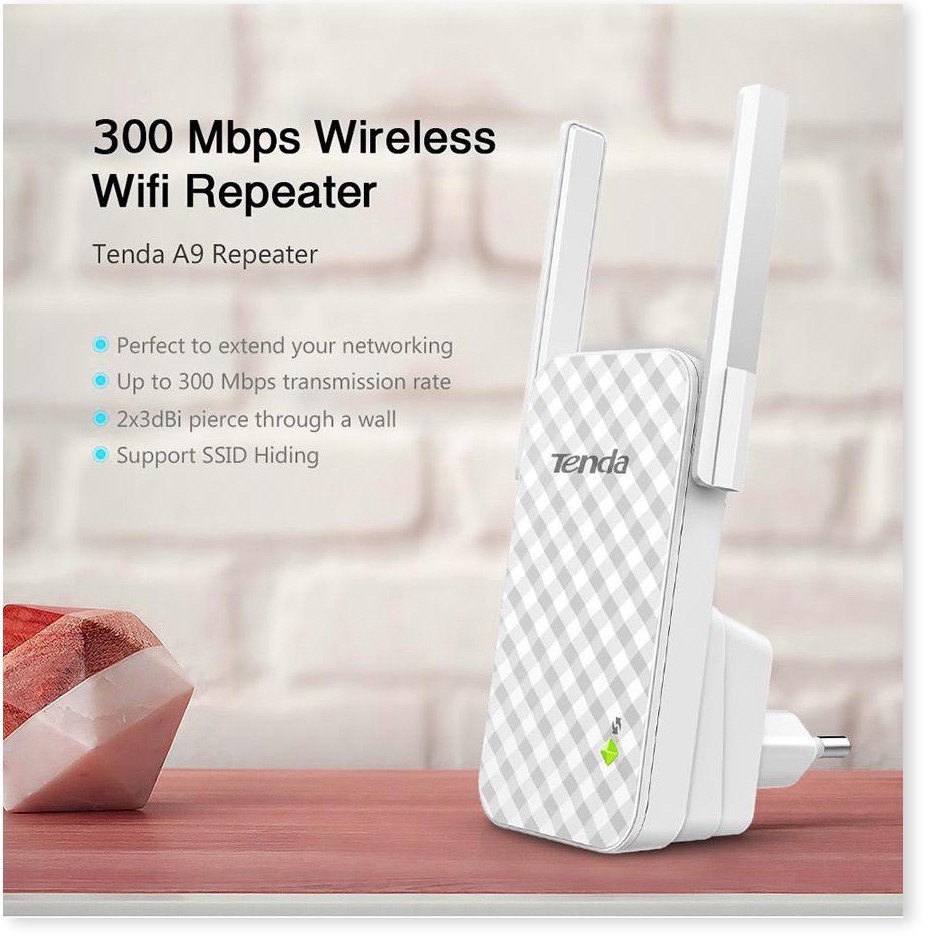 Bộ kích sóng wifi tenda 2 râu Tenda A9 Pro - thiết bị mở rộng sóng siêu mạnh ⚡ freeship