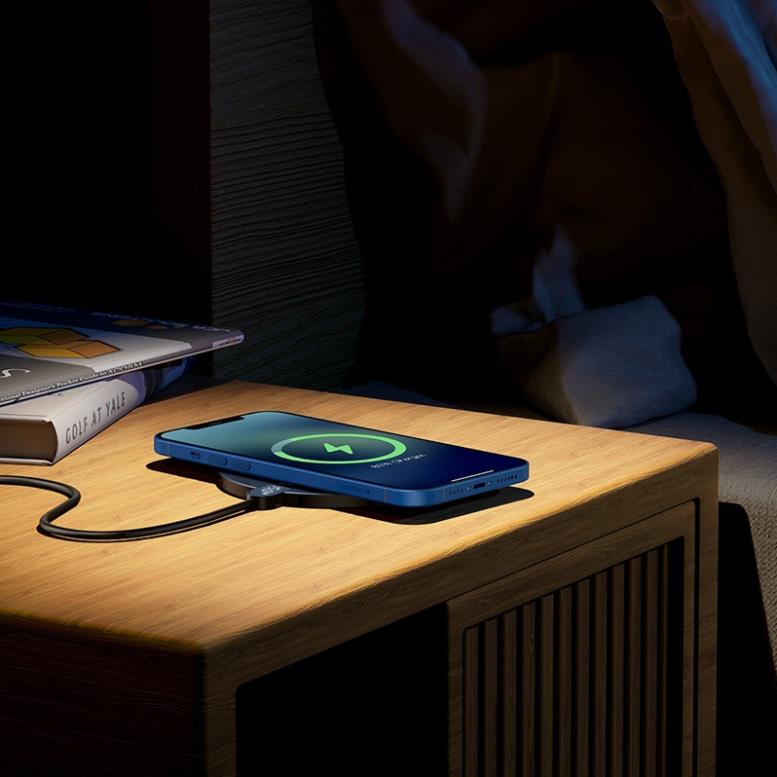 Đế sạc không dây Baseus chuẩn Qi màn hình LED điện tử thế hệ 2 công xuất 15W sạc cho iphone samsung xiaomi