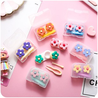 Hộp khay đựng lens hình hoa - Tạp hóa màu hường