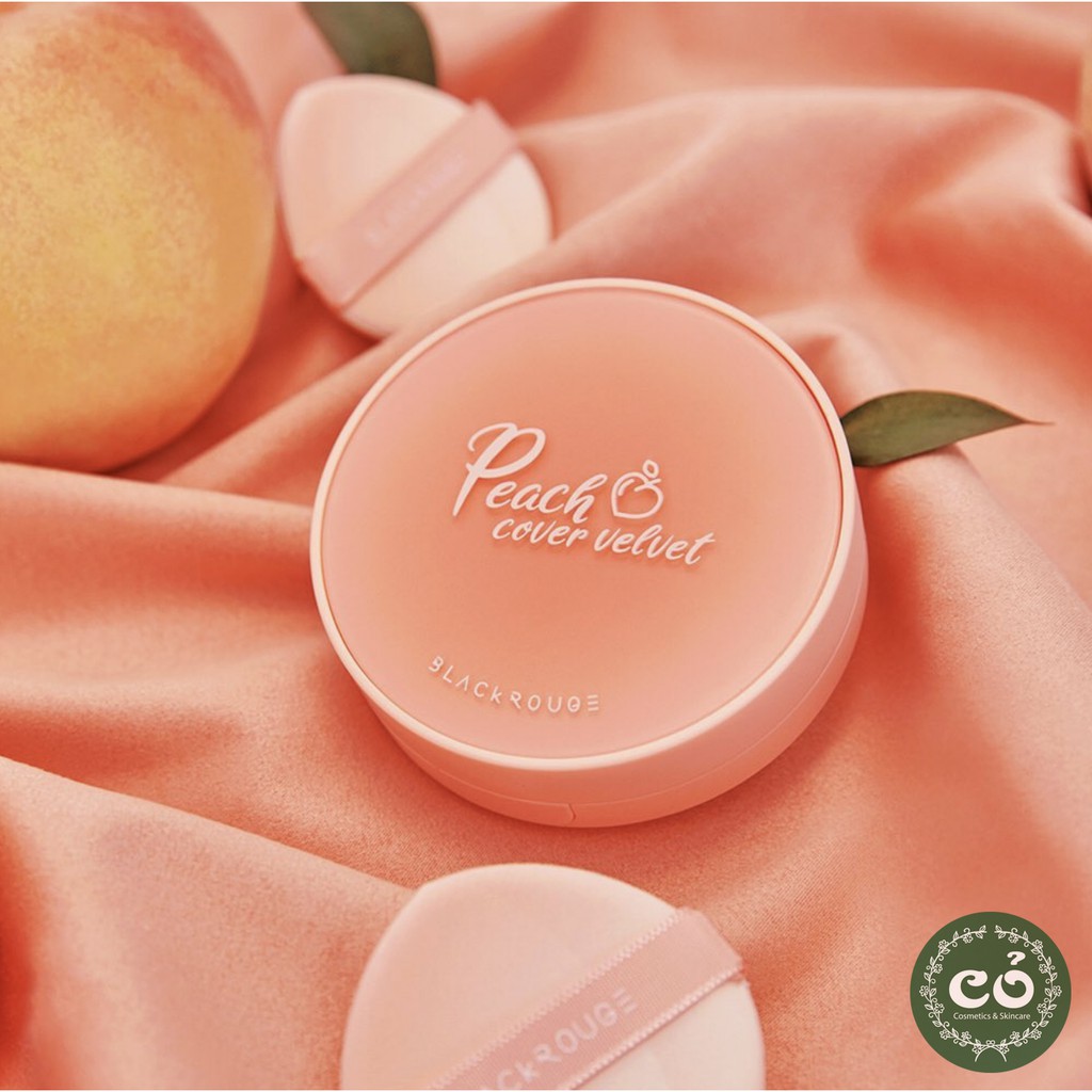 Phấn Nước Black Rouge "Trái Đào" Cho Lớp Nền Mịn Lì Tự Nhiên Peach Cover Velvet Cushion 14g | BigBuy360 - bigbuy360.vn