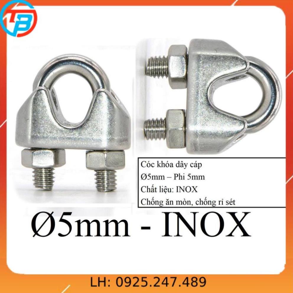 Cóc khóa cáp Phi [ 5mm ] INOX CÁP THÉP Thái Bình VinàN