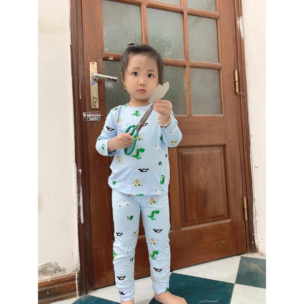 Bộ dài thun lạnh điều hoà bé trai/bé gái (7-17kg)