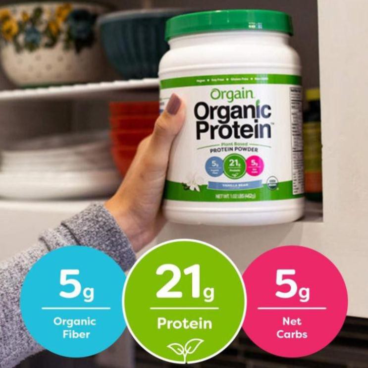 [HÀNG NHẬP MỸ] Bột Protein Orgain Organic Protein Greens hương Vani 462g
