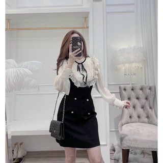 váy cổ bèo tiểu thư