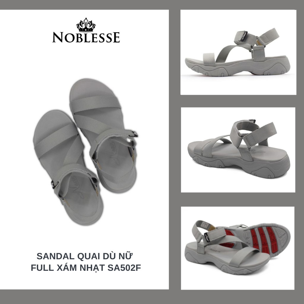 GIÀY SANDAL NỮ ĐI HỌC MÀU XÁM NHẠT THỜI TRANG CHÍNH HÃNG NESTY- SA502F