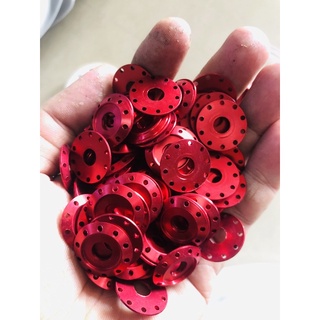 Long đền nhôm xi màu đỏ 6 li tuyệt đẹp,túi 10 con