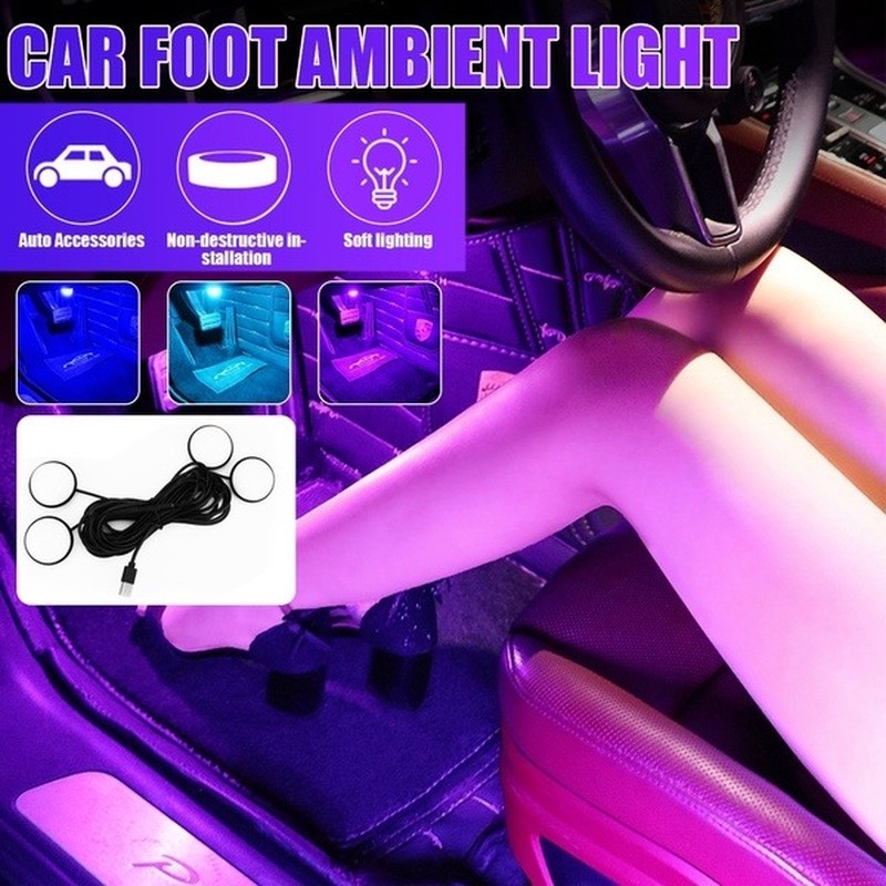 Đèn LED Tạo Hiệu Ứng Ngôi Sao/Đèn Bốn Bóng Thông Dụng Trang Trí Nội Thất Xe Hơi