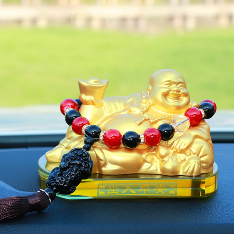 [Size Đại] Combo Tượng Phật Di Lặc Mạ Vàng, Vòng Đá Tì Hưu - Tặng Tinh Dầu Và Đế Dán Chuyên Dụng  shop bansigudetama