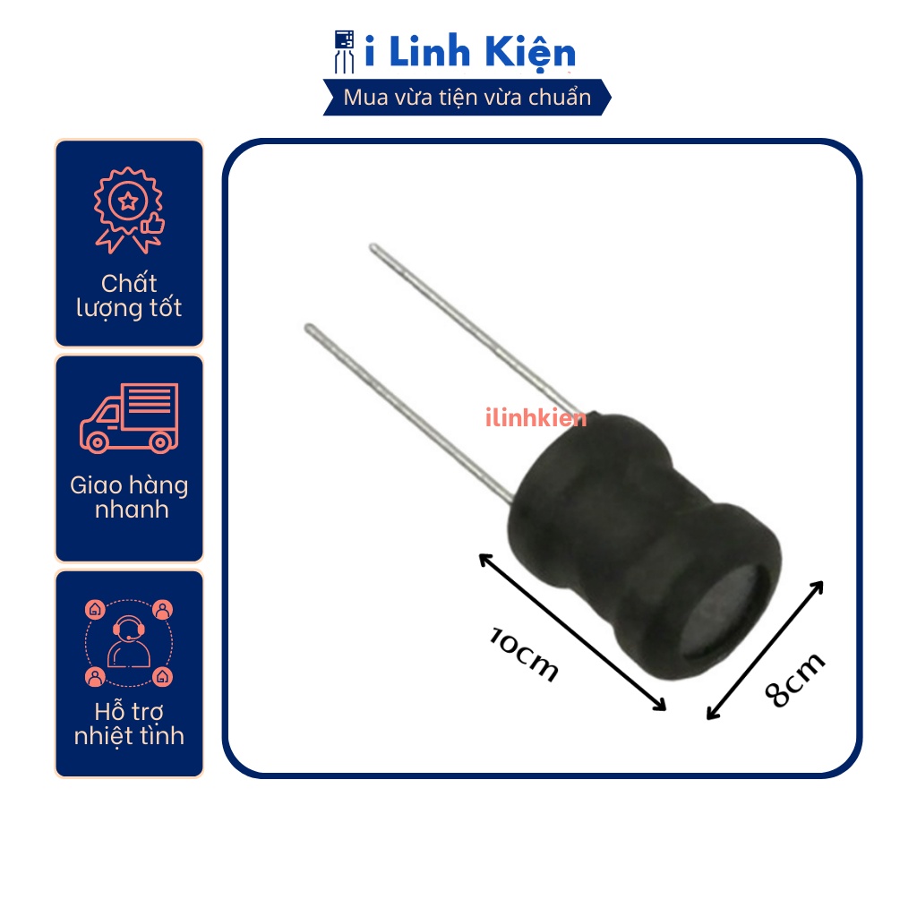 Cuộn Cảm Cắm 0810 từ 3.3uH-10mH 8x10mm